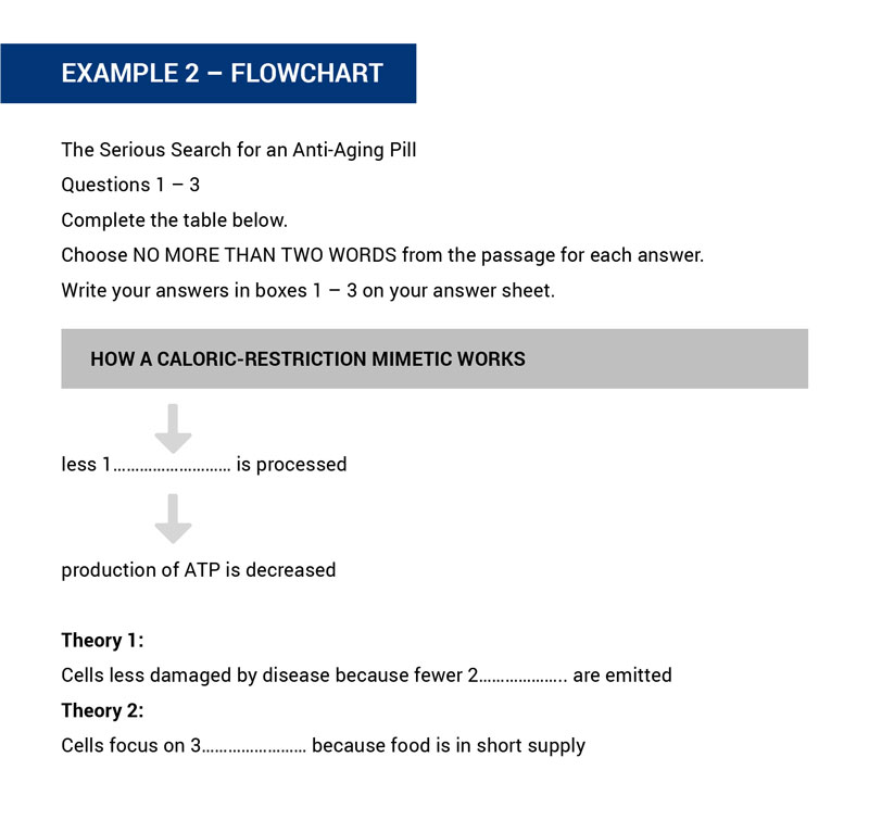 Solve IELTS Reading Flowchart questions